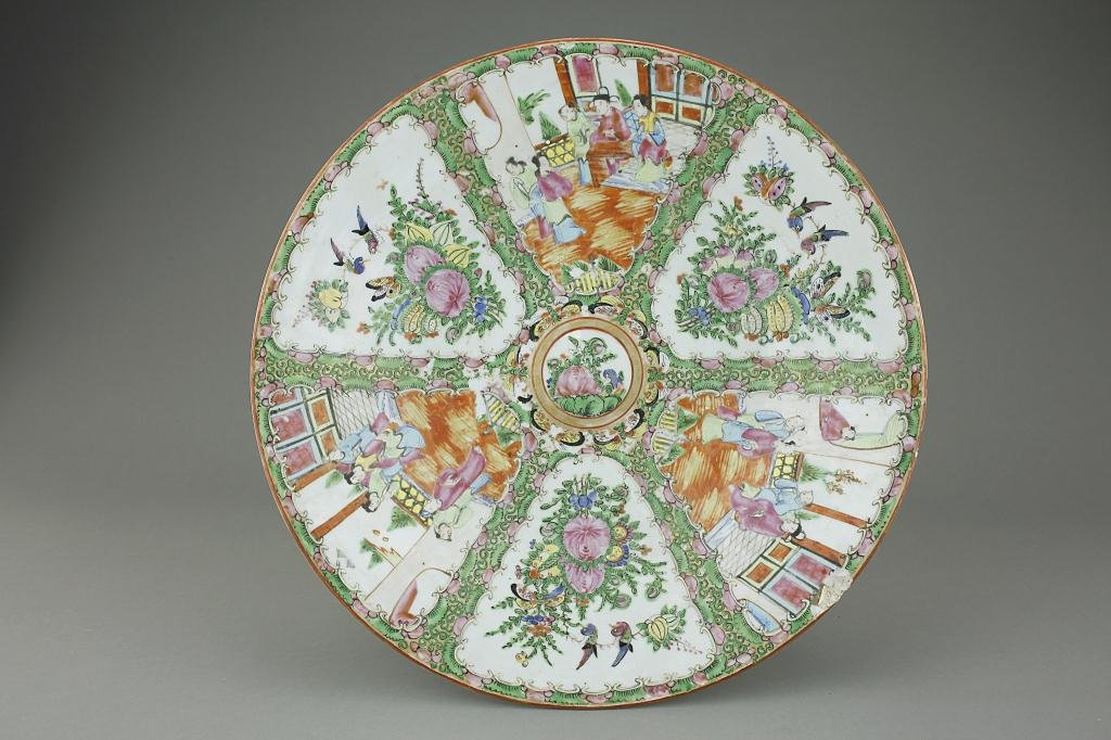 Large Chinese Rose Medallion Charger (1 of 5)