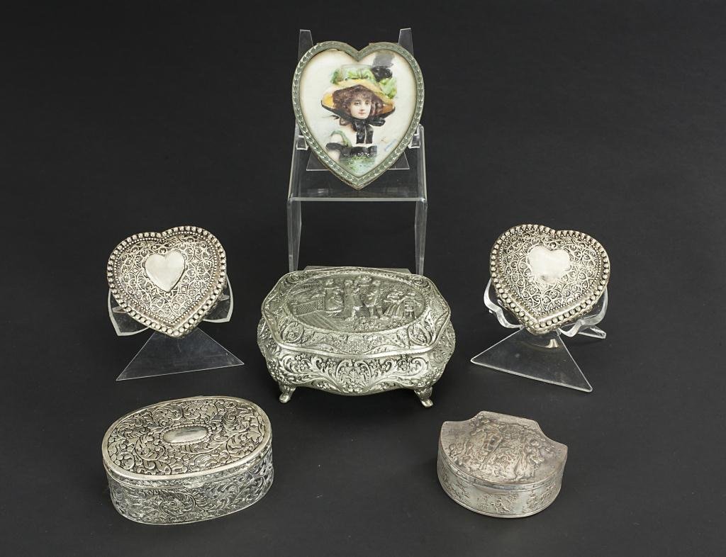 SIX ASSORTED SMALL METAL BOXES (1 of 1)