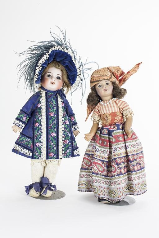 TWO DOLLS WITH STANDS (1 of 2)