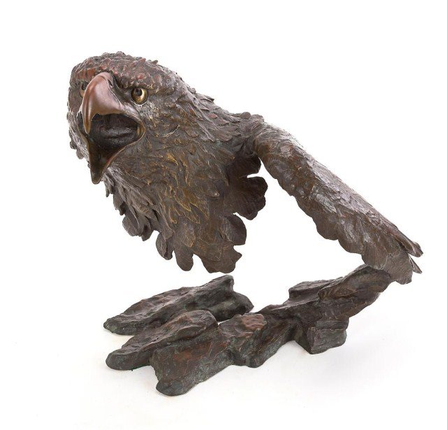 AMERICAN BRONZE STATUE OF AN EAGLE (1 of 6)