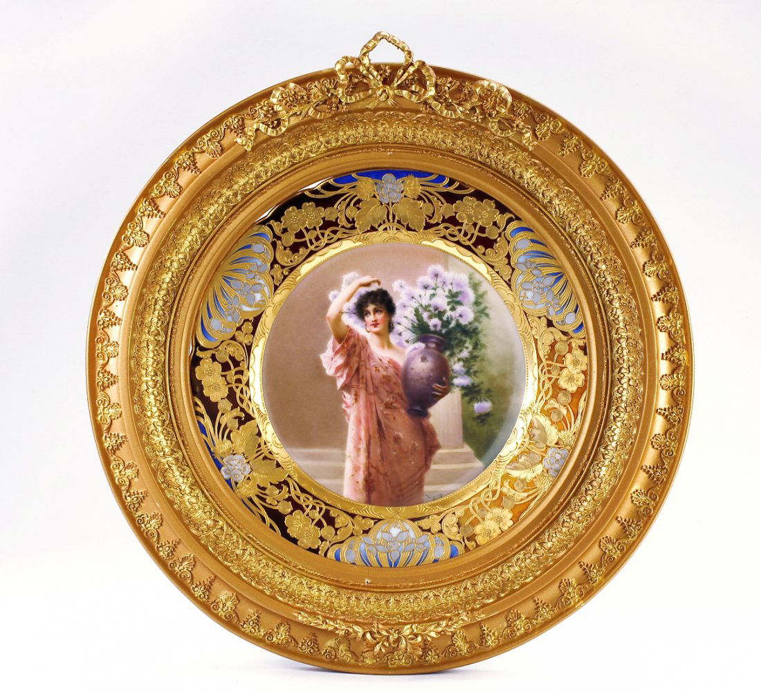 MAGNIFICENT VIENNA PORCELAIN PLAQUE (1 of 5)