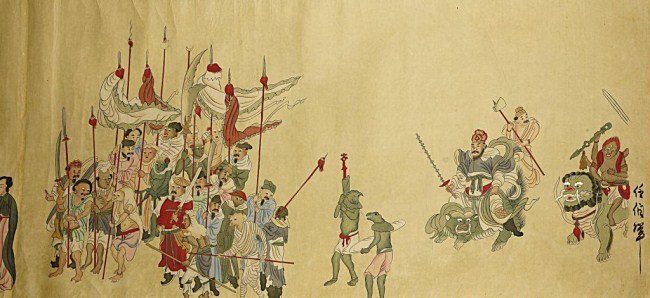 CHINESE SCROLL FIGURAL PAINTING (1 of 8)
