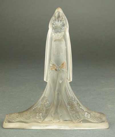 ART DECO GLASS FIGURE OF A WOMAN (1 of 5)