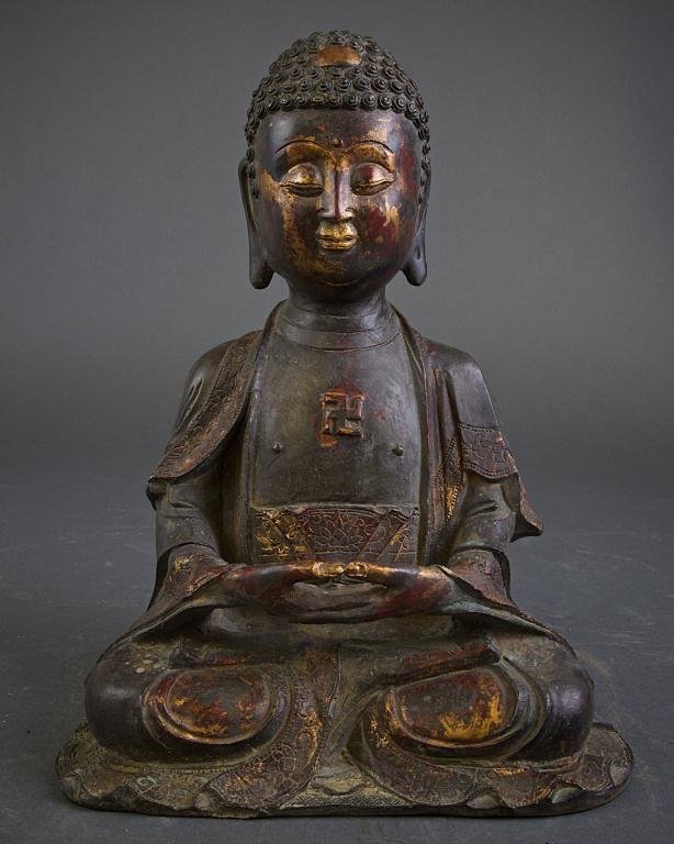 CHINESE BRONZE BUDDHA STATUE (1 of 1)