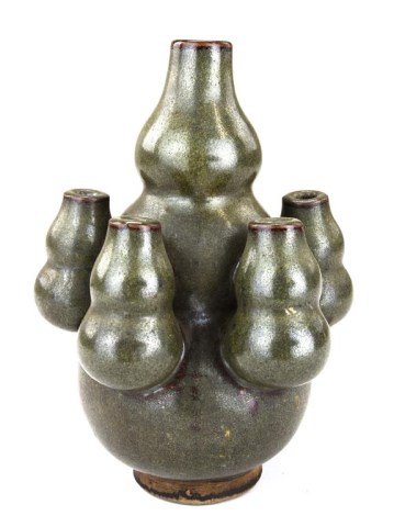 CHINESE TEADUST DOUBLE GOURD VASE (1 of 4)