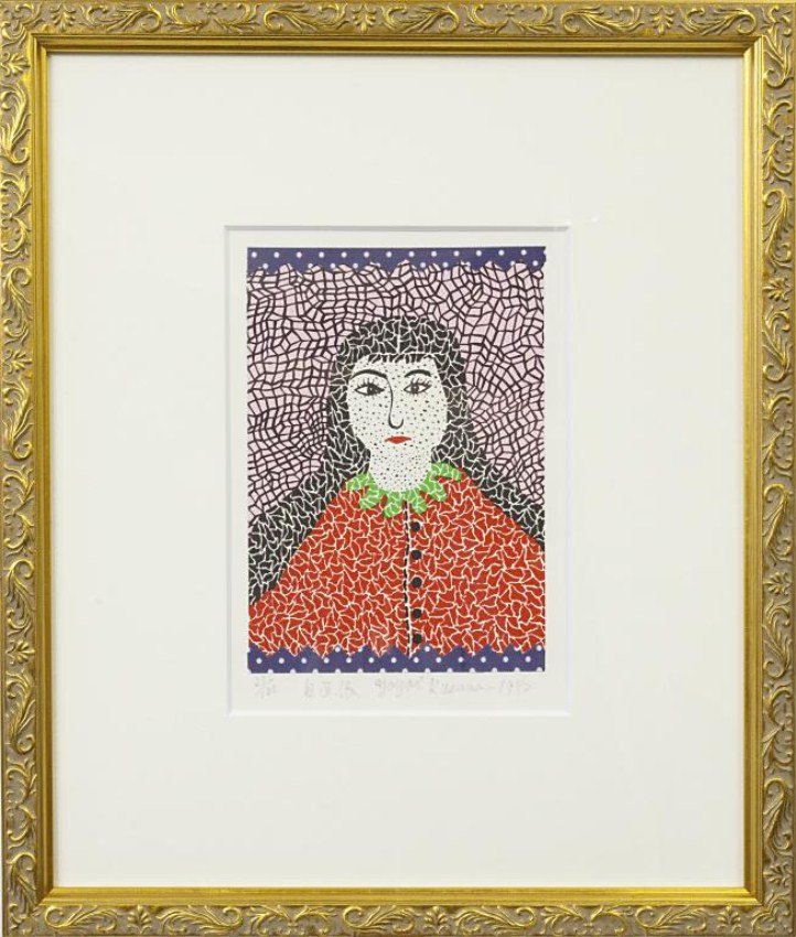 YAYOI KUSAMA LITHOGRAPH PRINT OF A WOMAN (1 of 2)