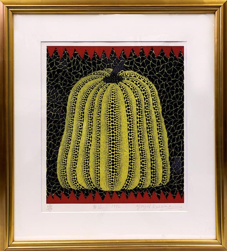FRAMED YAYOI KUSAMA 'KABOCHA' LITHOGRAPH PRINT (1 of 1)