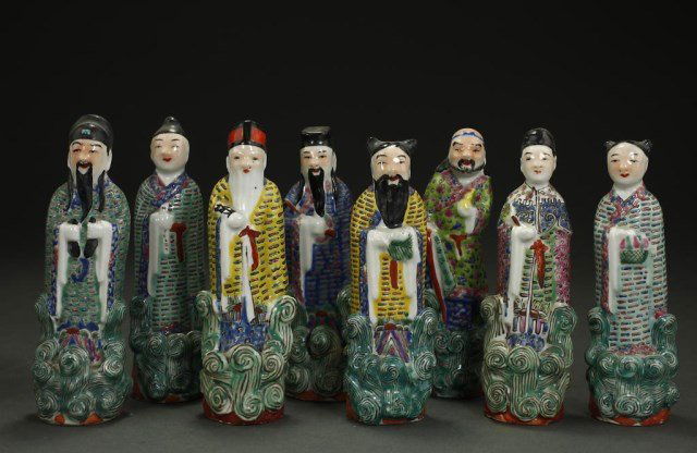 EIGHT REPUBLIC PERIOD CHINESE PORCELAIN FIGURES (1 of 3)