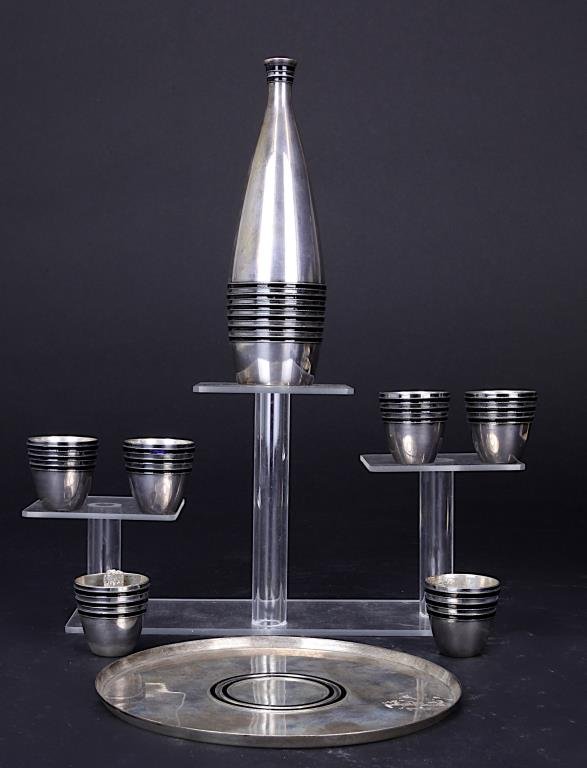 RUSSIAN SILVER LIQUOR SET IN ORIGINAL BOX (1 of 3)