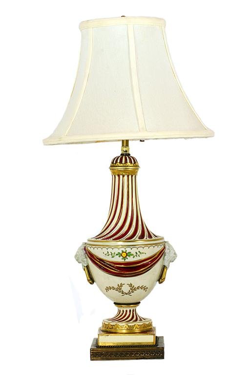 DECORATIVE DUTCH PORCELAIN VASE, CONVERTED TO LAMP (1 of 5)
