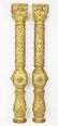PAIR OF LARGE HAND CARVED RUSSIAN GILTWOOD COLUMNS