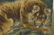FRAMED CHINESE WATERCOLOR PAINTING OF A TIGER - 2