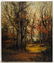 OIL PAINTING OF AN AUTUMN FOREST ON CANVAS