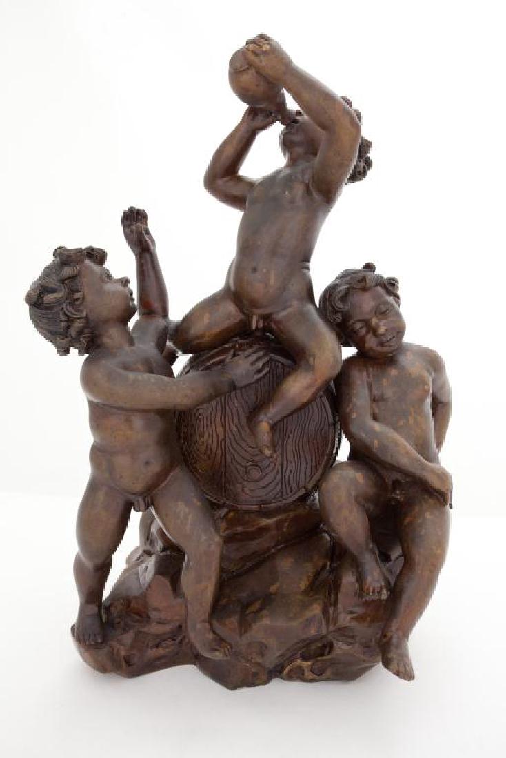 BRONZE STATUE OF THREE PUTTI (1 of 6)