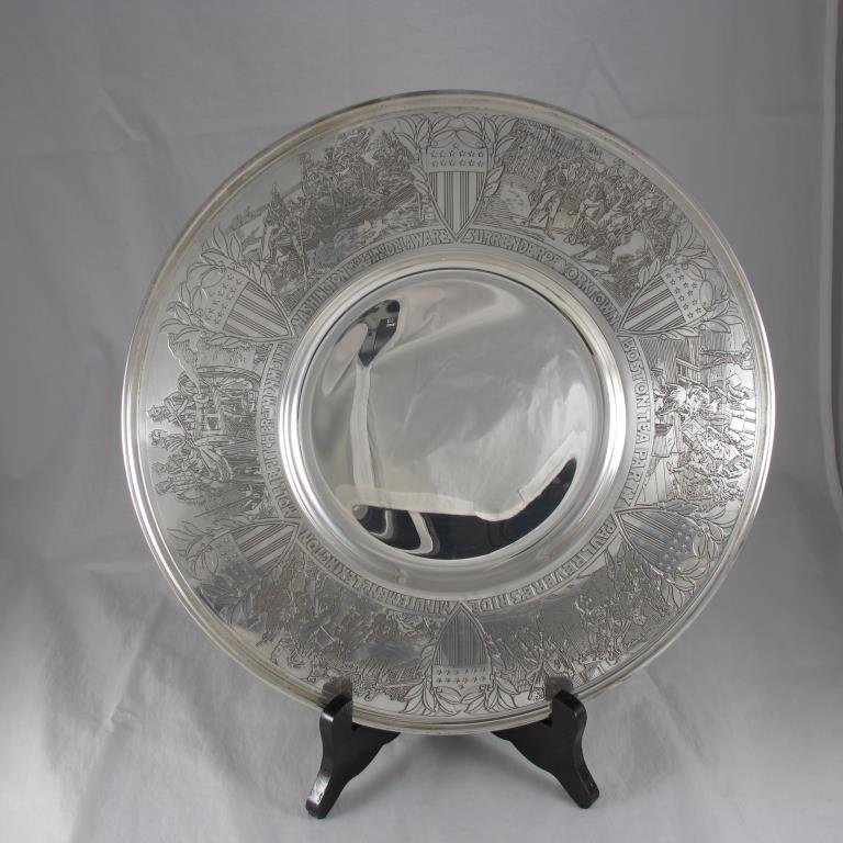 Gorham Sterling Silver Bicentennial Comm. Plate (1 of 10)