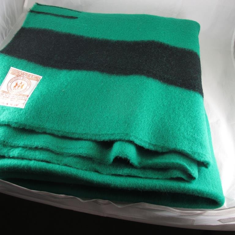 Vintage Hudson Bay Point Blanket, Double (1 of 2)
