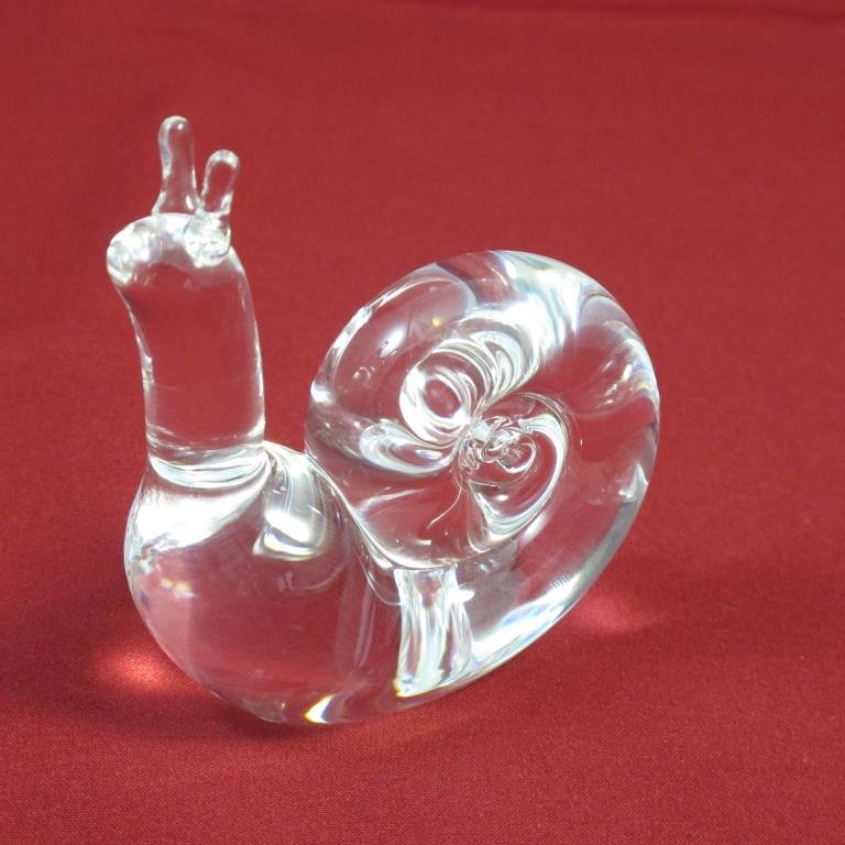 Steuben Snail Paperweight, Signed (1 of 5)