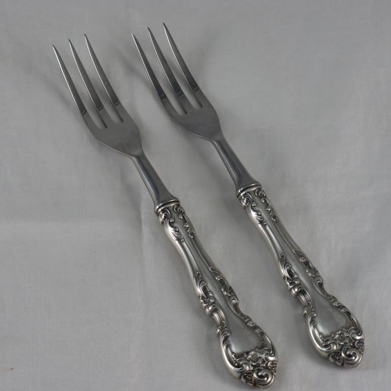 Sterling, 2 Poultry Forks, 7 1/4" Gorham Melrose (1 of 4)
