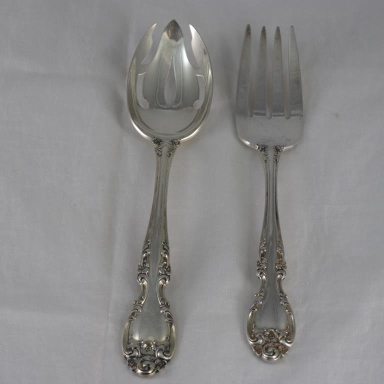 Sterling, Meat Fork and Pierced Tablespoon Gorham (1 of 4)