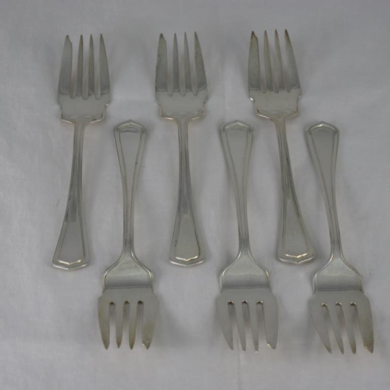 Sterling, Rogers Lunt, 6  Salad Forks (1 of 4)