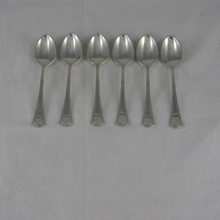 Sterling, Rogers Lunt, 6 Demitasse Spoons (1 of 3)