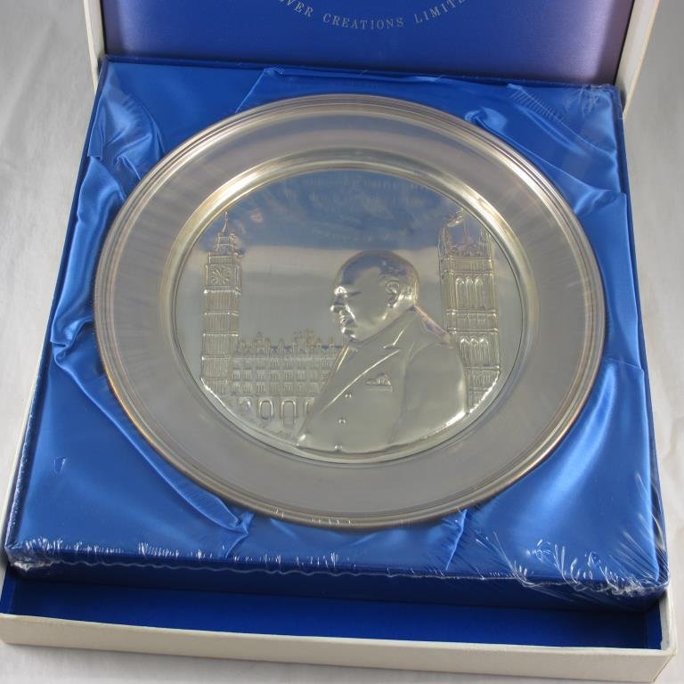 Sterling "The Hour of Decision" Churchill Plate (1 of 8)