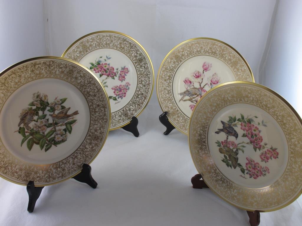 4 Lenox Porcelain Bird Plates, 10 5/8" dia (1 of 9)