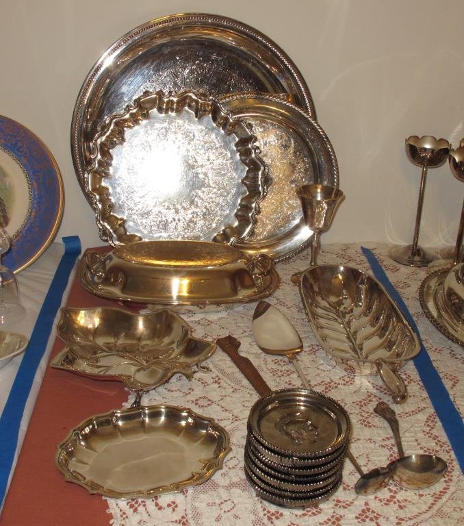 Silverplate over Copper, EPNS, assorted pieces (1 of 4)
