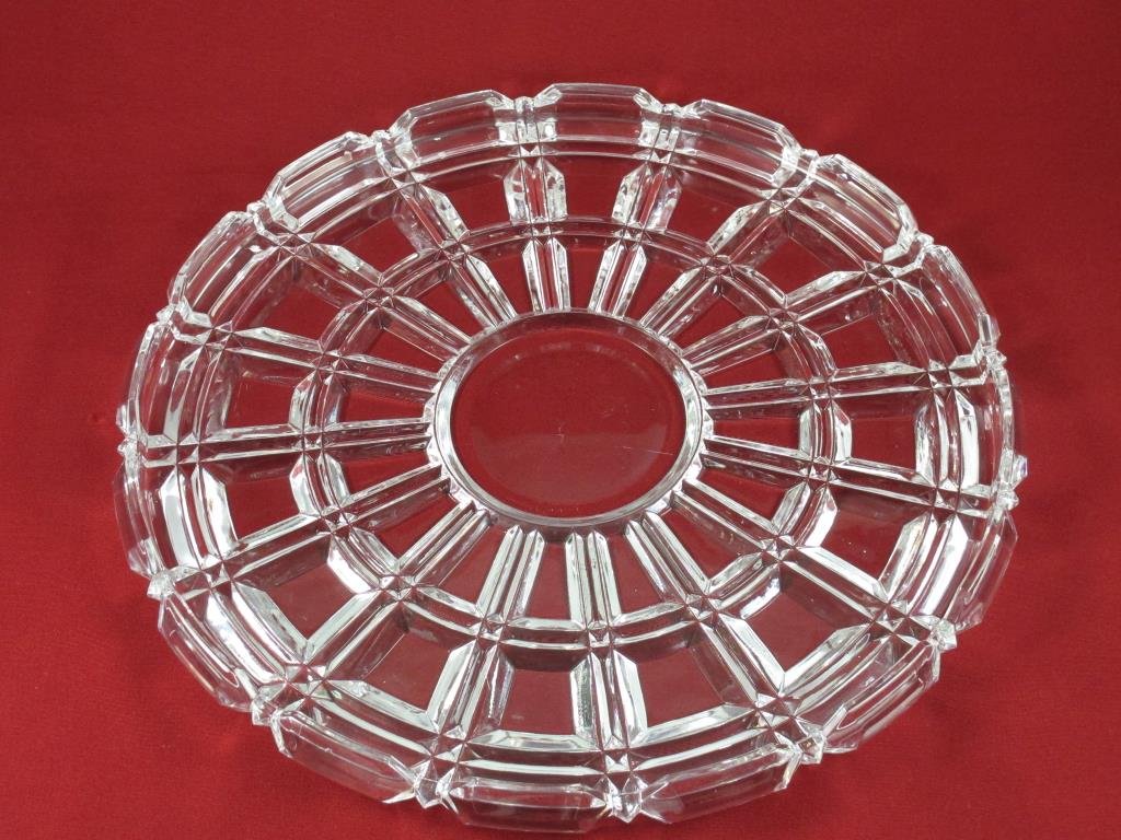 Glass Cake Plate, Cut & Pressed (1 of 1)