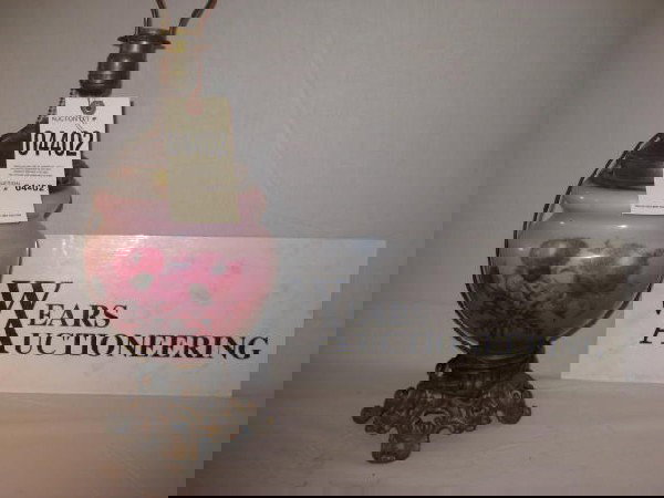 Gone With the Wind painted base pink with thistle: 4402: Gone With the Wind painted base pink with thistle electrified pictured as is