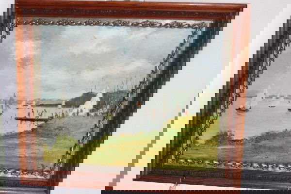 Marcel Dyf - PRINT-Note Change: Marcel Dyf PRINT - 20.5"x24.5" - including frame. "lac de Saint Quentin en Yvelines" Low-high estimate changed due to lot being determined to be a print.