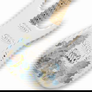 Pixar's "Buzz Lightyear": Pixar artist Scott Morse sketched and painted Toy Story superhero, Buzz Lightyear, onto this Fender® Stratocaster®. Included with the guitar will be an original framed pencil sketch of Buzz