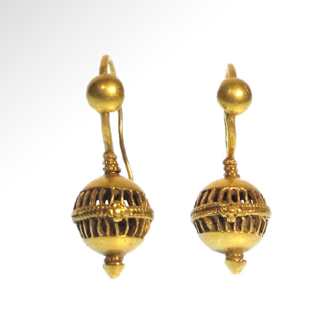 Roman Gold Earrings, c. 1st Century A.D. (1 of 7)