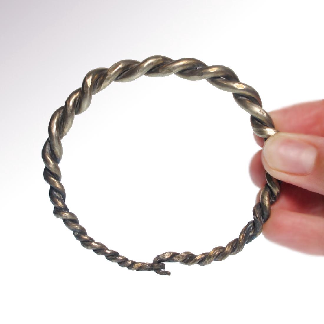 Viking Solid Silver Bracelet, c. 10th-11th Century A.D. (1 of 6)