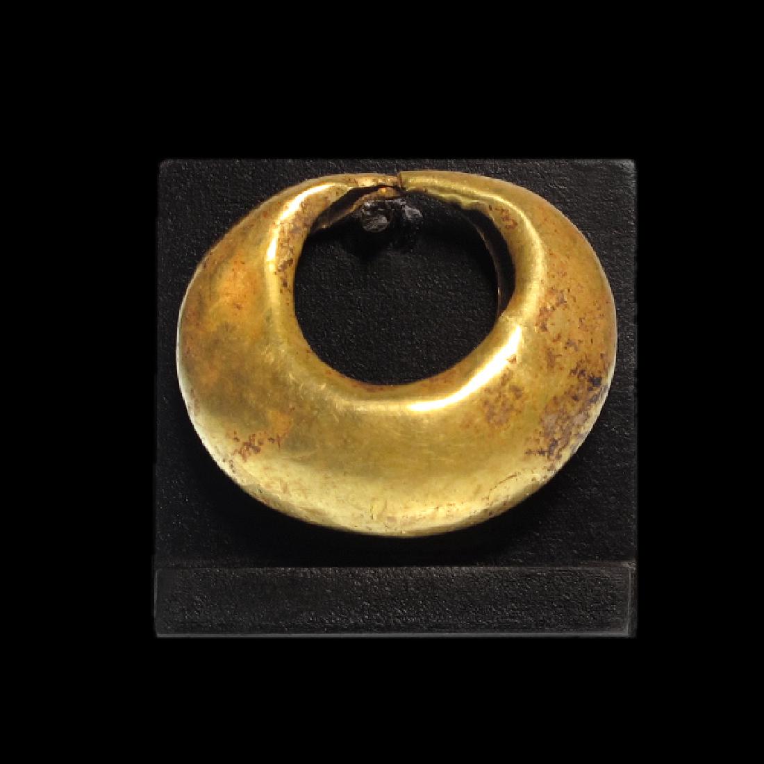 Large Sumerian Gold Earring or Hair Ring, 2400-2000 B.C (1 of 7)