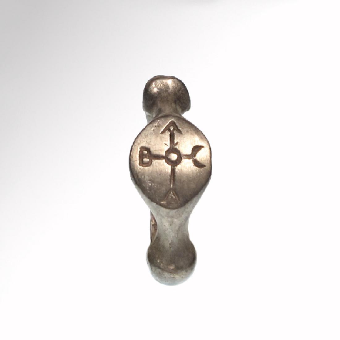 Byzantine Silver Ring with Monogram Cross (1 of 6)