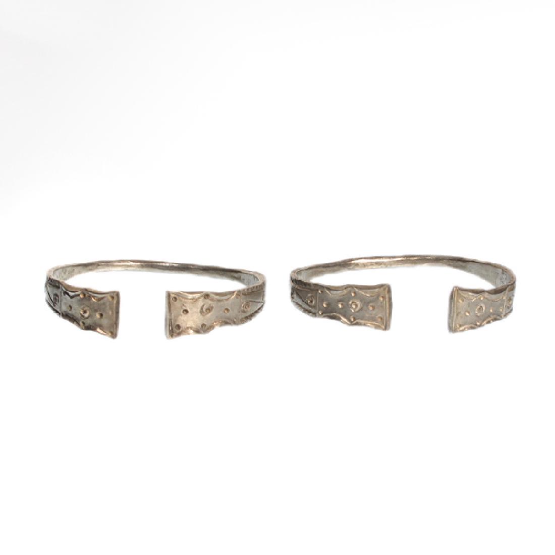 Pair of Celtic Silver Bracelets, Iron Age (1 of 7)