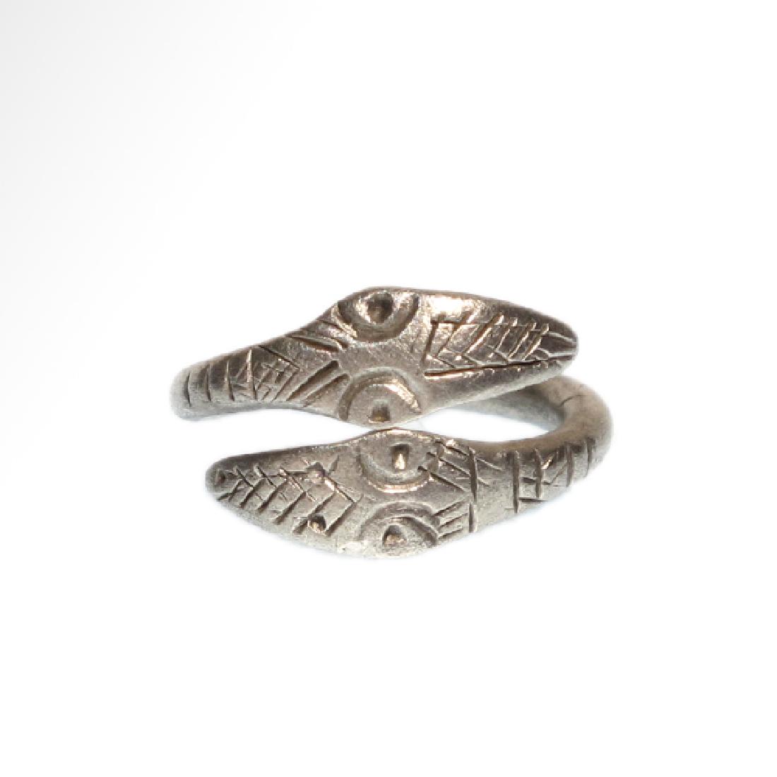 Viking Silver Snake Ring, c. 10th Century A.D. (1 of 6)
