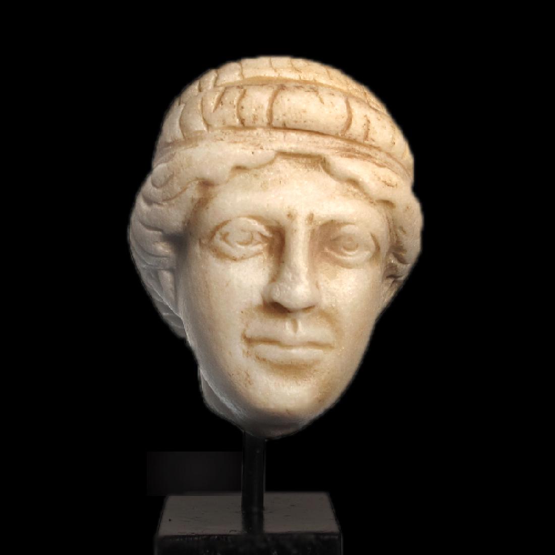 Roman Marble Head of Apollo, c. 2nd Century A.D. (1 of 5)