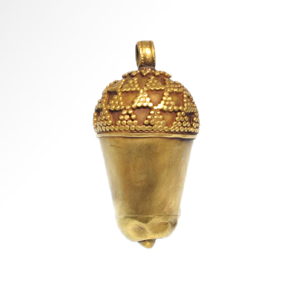 Large Roman Gold Amulet, Acorn, c. 2nd-4th Century A.D. (1 of 7)
