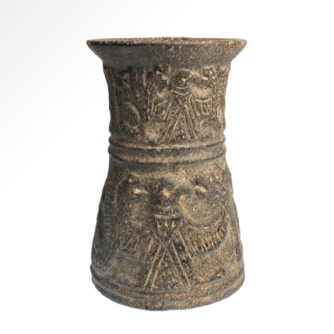 Large Bactrian Chlorite Vessel with Eagles and Snakes (1 of 6)