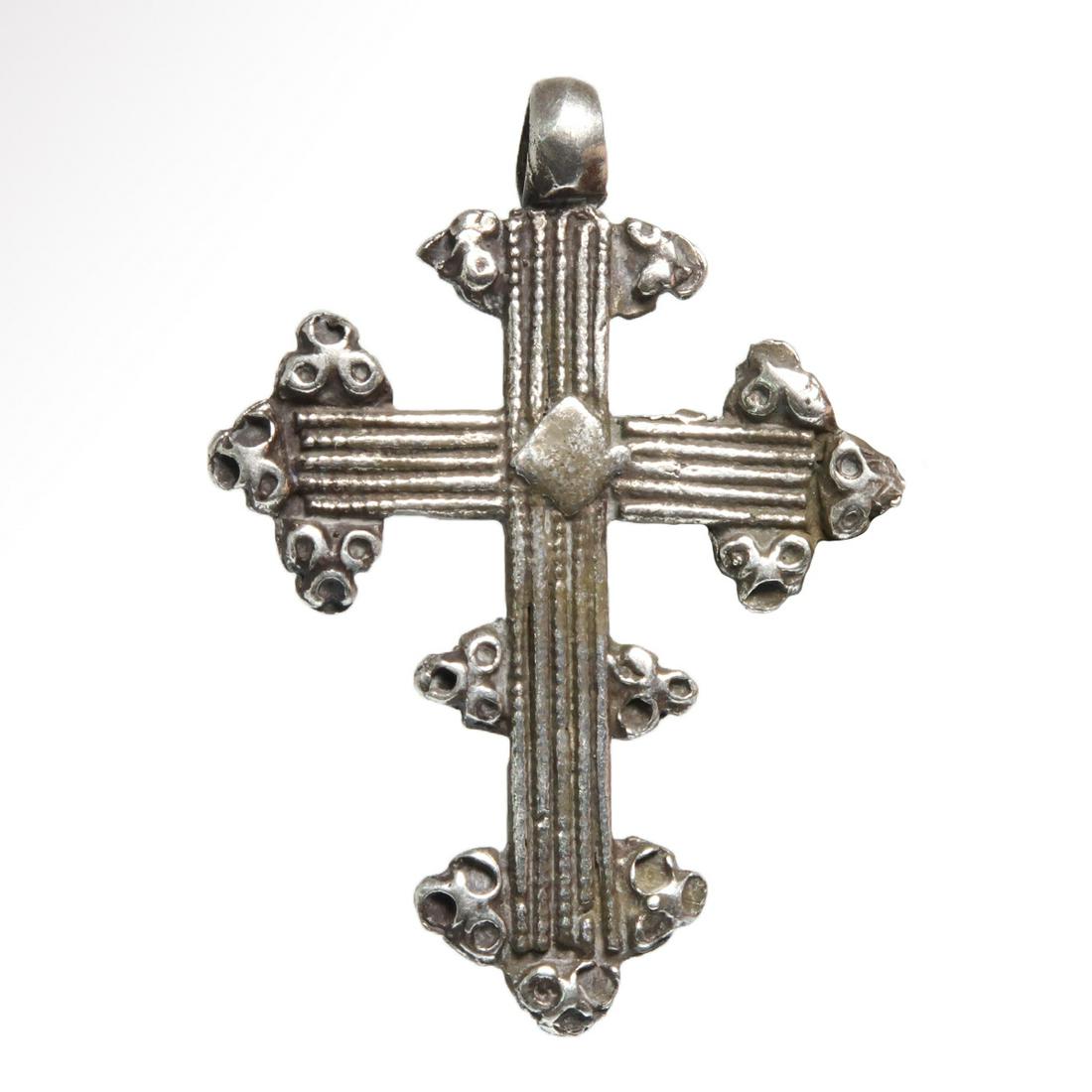 Byzantine Silver Cross, c. 8th-10th Century A.D. (1 of 6)