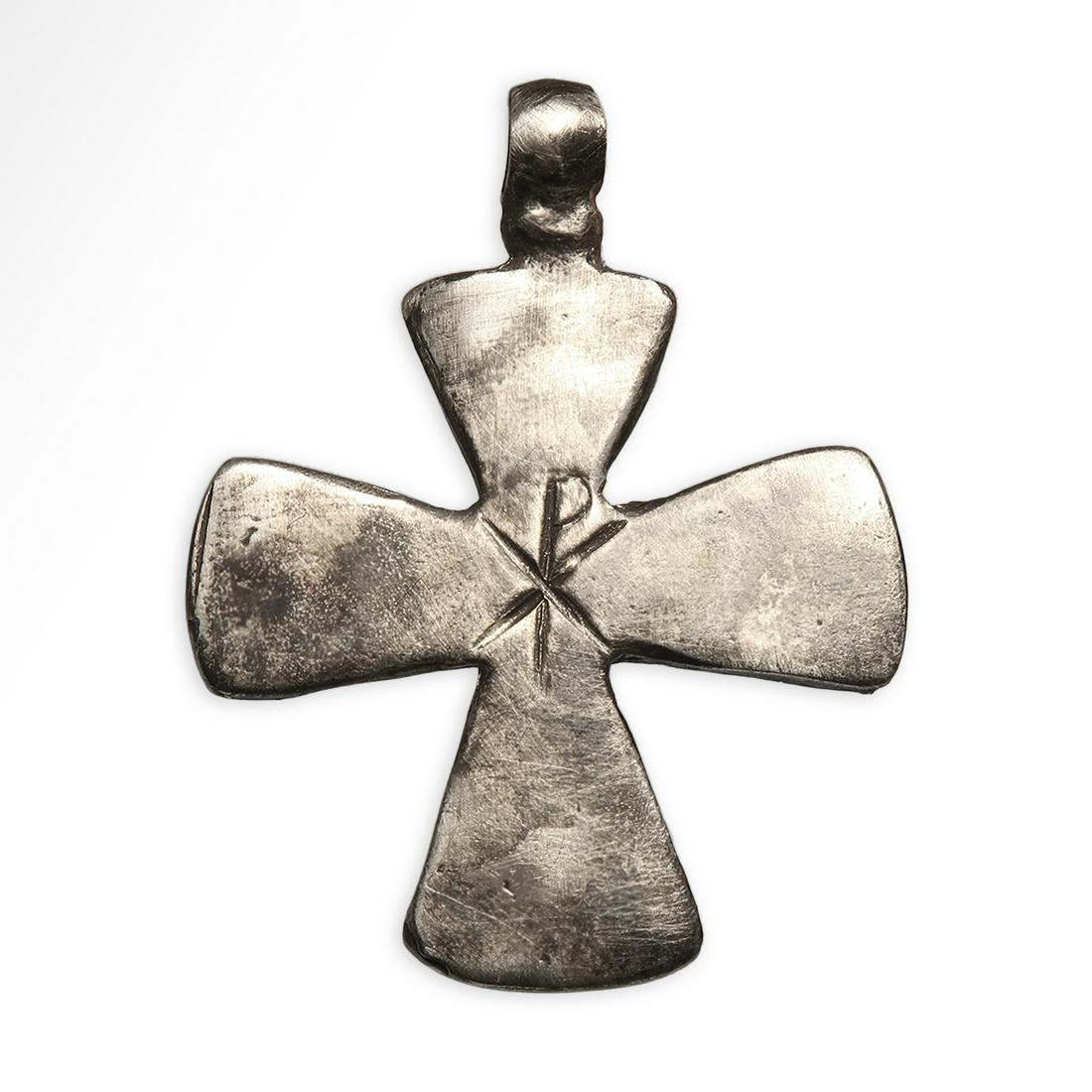Byzantine Silver Cross with PX Symbol, c. 11th Century A.D. (1 of 6)