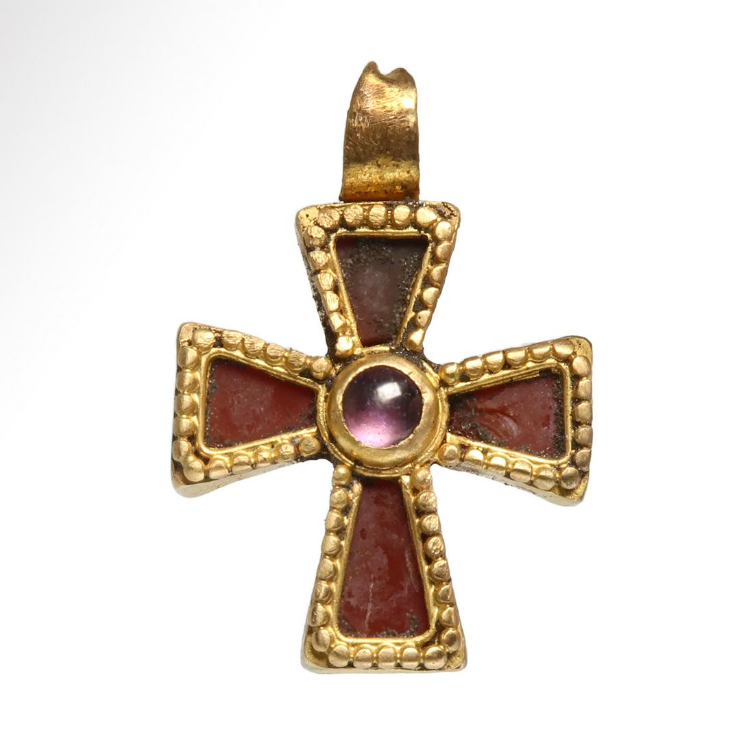 Gothic Gold and Garnet Cross, c. 6th-7th Century A.D. (1 of 6)