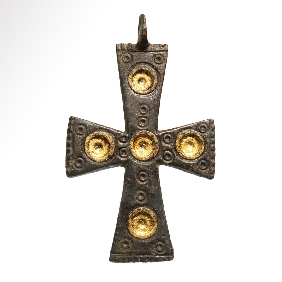Byzantine Gilt Bronze Cross, c. 6th 7th century A.D. Mar 28, 2023