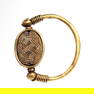 Egyptian gold & Steatite Scarab in Swivel Ring, New Kingdom, c. 1500 B.C.