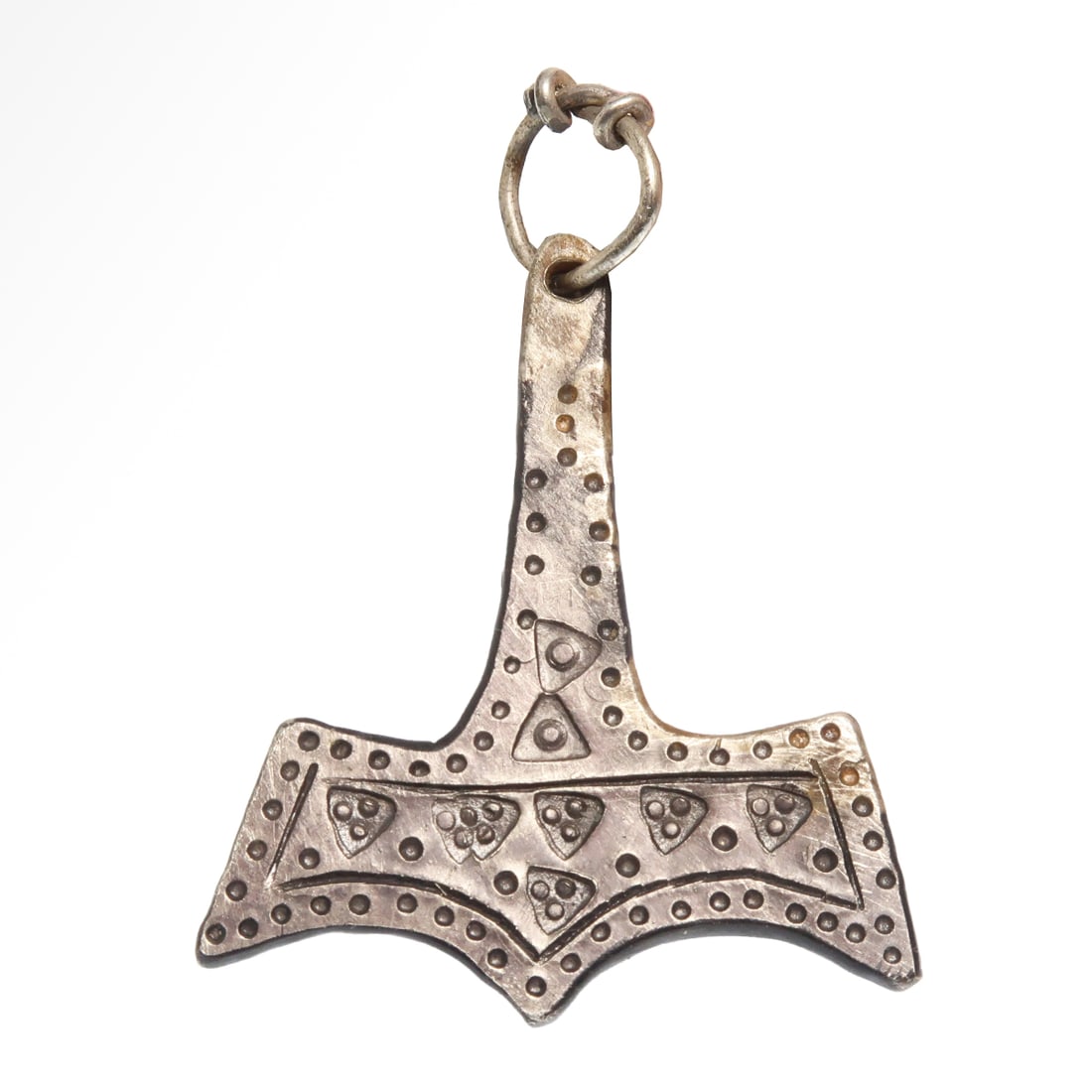 Viking Solid Silver â€œHammer of Thorâ€ or MjÃ¶lnir Pendant, c. 11th Century A.D. (1 of 5)