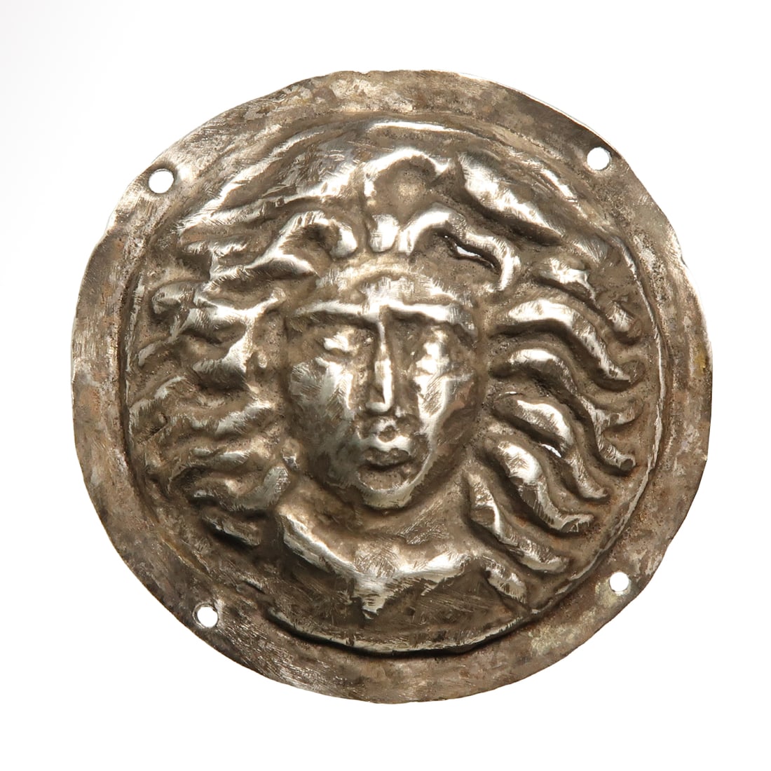 Roman Silver Phalera Plaque with Head of Medusa, 2nd Century A.D. (1 of 6)
