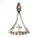 Viking Silver Open Work Axe Pendant With Cross, c. 10th-11th Century A.D.