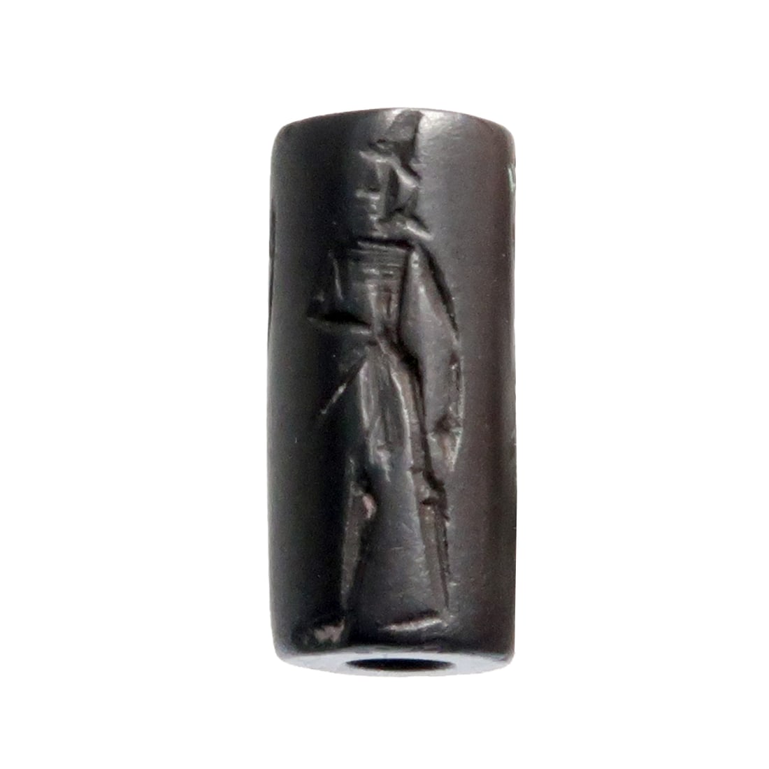 Old Babylonian Hematite Cylinder Seal, with Dr. Lambert paper. c. 1900 - 1600 B.C. (1 of 7)